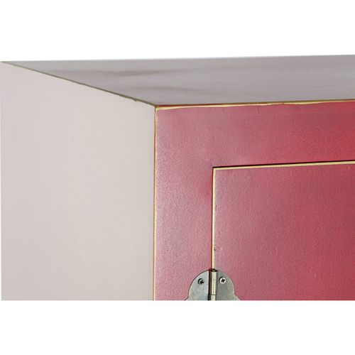 Armoire Bois Rouge Élégant Pour Salon Intérieur Chic