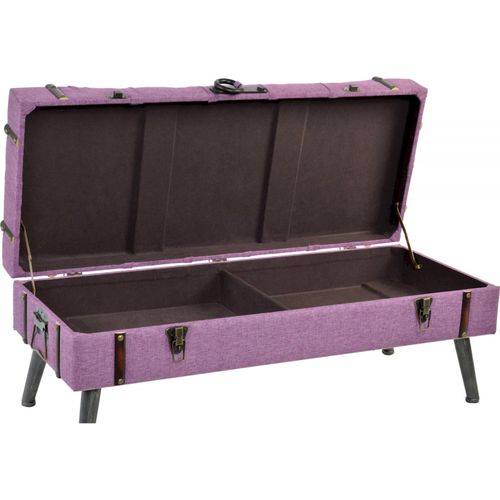 Bout De Lit Avec Coffre De Rangement En Polyester - Rose