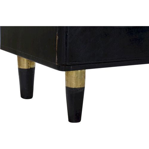 Buffet Bahut Chic Noir En Rotin Et Mango Pour Intérieur