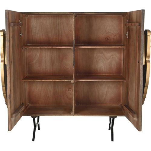 Buffet Bahut Bois De Mangue Élégance Dorée