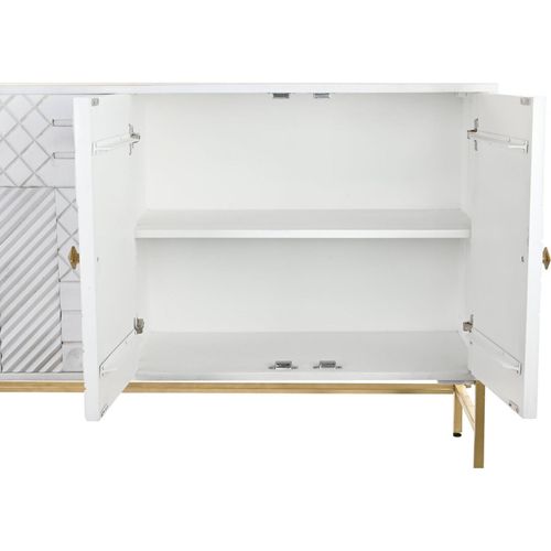 Buffet Blanc Doré Élégant Et Raffiné En Laiton