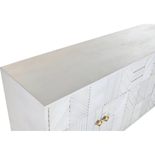 Buffet Blanc Doré Élégant Et Raffiné En Laiton