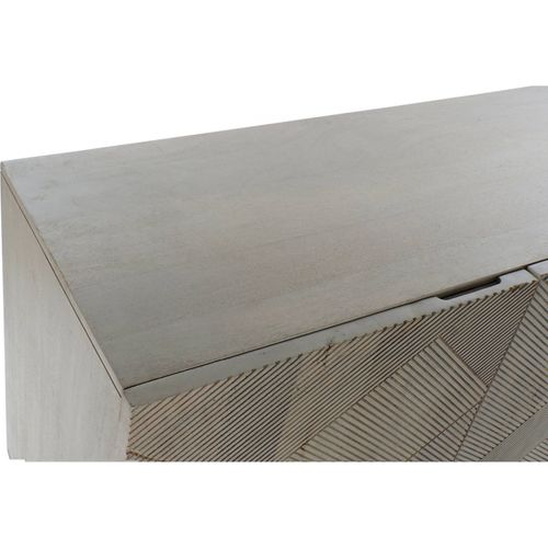 Buffet Chic En Métal Doré Et Finitions Grises