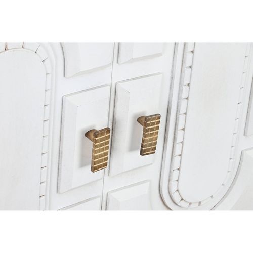 Buffet Élégant Blanc Et Doré Pour Salon Moderne