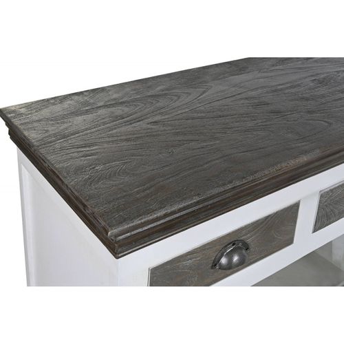 Buffet Bois Et Verre Gris Blanc Élégant Et Pratique