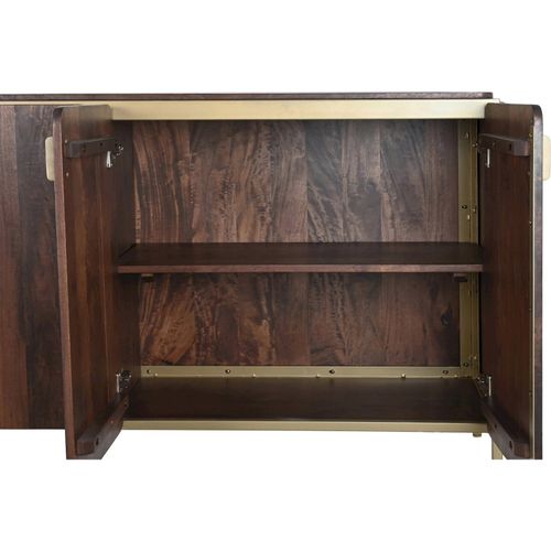 Buffet Bois Et Acier Chic Pour Intérieur Moderne