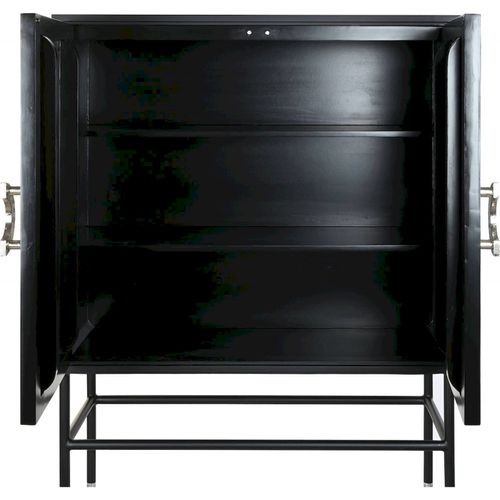 Buffet Élégant Bicolore Design Résine Os Moderne