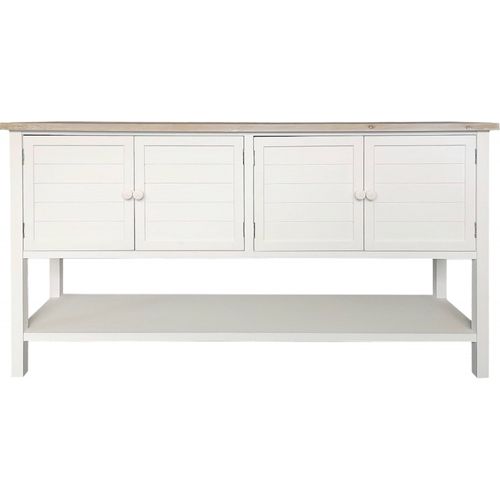 Buffet Élégant Blanc Pour Salon Chic Et Tendance