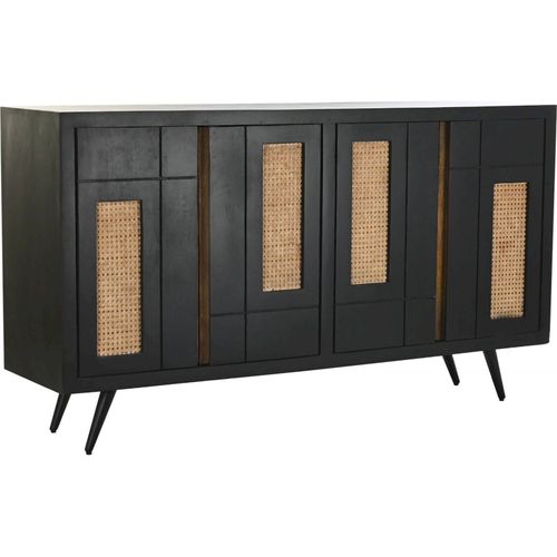 Buffet Élégant En Rotin Et Métal Pour Salon Chic