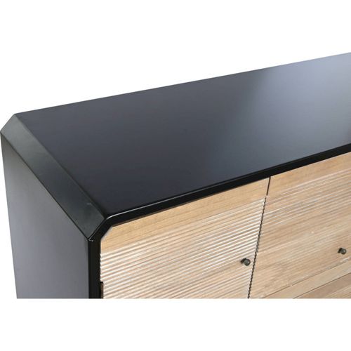 Buffet Élégant Bois Noir Pour Salon Tendance