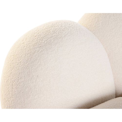 Canapé Fixe Confort Blanc En Polyester Élégant