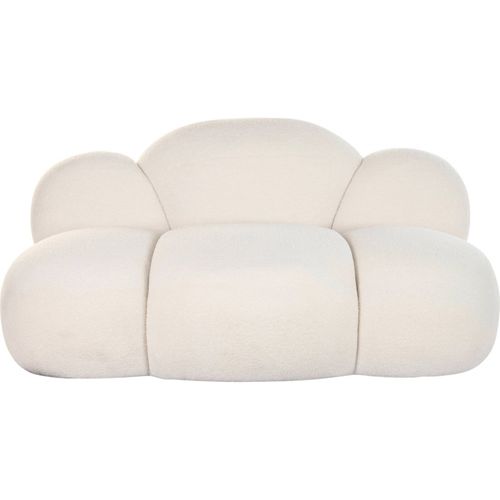 Canapé Fixe Confort Blanc En Polyester Élégant