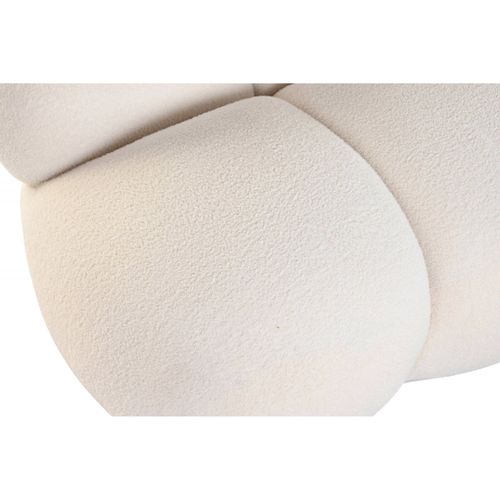 Canapé Fixe Confort Blanc En Polyester Élégant