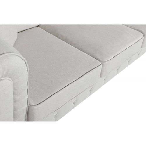 Canapé Fixe Chesterfield Crème Élégant Et Confort