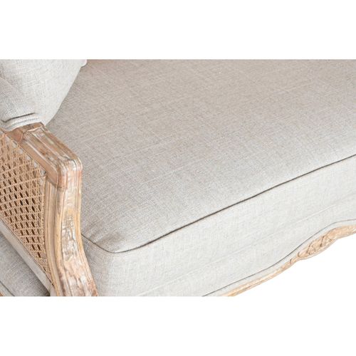 Canapé Fixe En Coton Naturel Et Bois Épuré