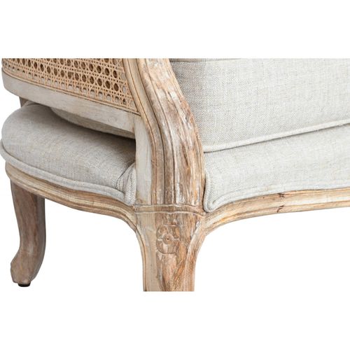 Canapé Fixe En Coton Naturel Et Bois Épuré