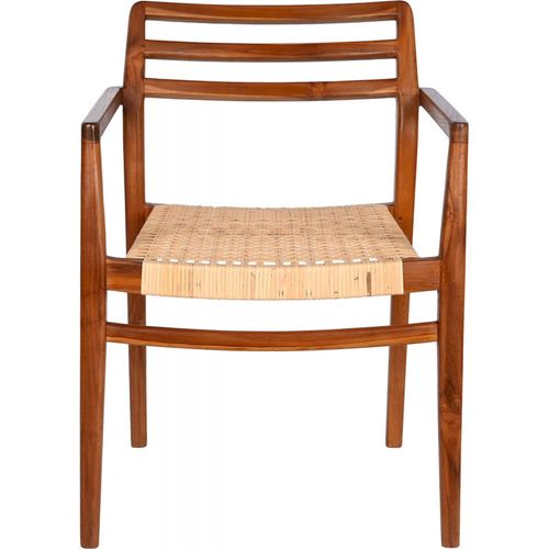 Chaise Cuisine Élégance Teck Et Rotin Épurée