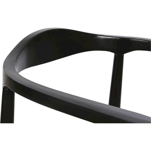 Chaise Cuisine Élégante En Rotin Et Teck Noir