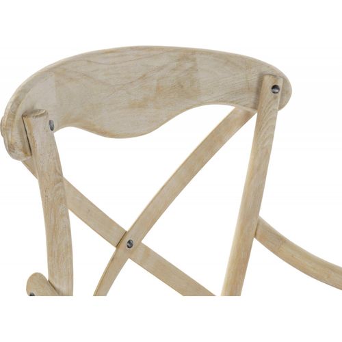 Chaise De Cuisine Élégance Rotin Blanc Vieilli