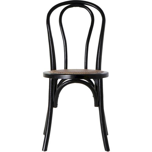 Chaise De Cuisine Design Élégante En Rotin Noir