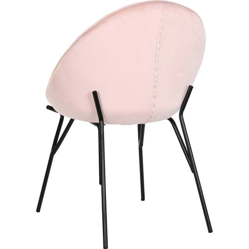 Chaise De Cuisine Velours Rose Et Pieds Élégants