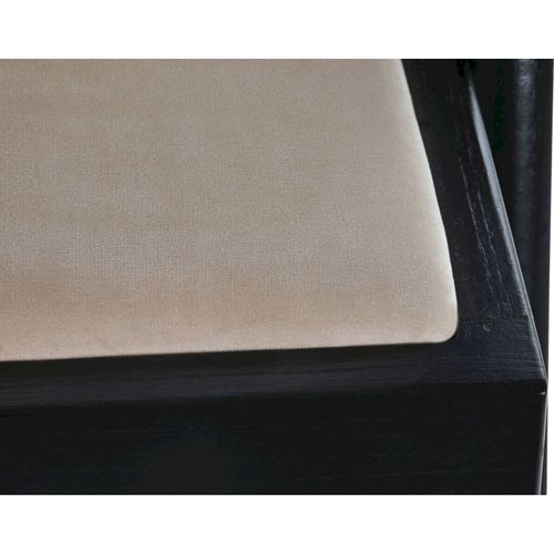 Chaise De Cuisine Chic En Orme Et Rotin Noir