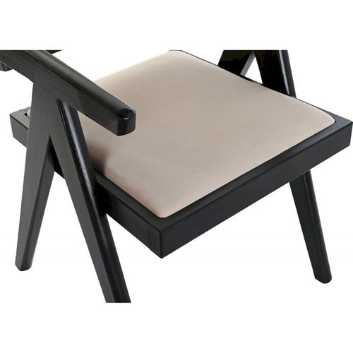 Chaise De Cuisine Chic En Orme Et Rotin Noir