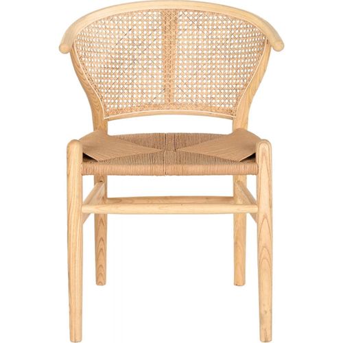 Chaise De Cuisine Élégante En Rotin Et Orme Naturel