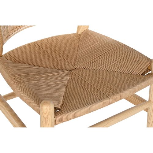 Chaise De Cuisine Élégante En Rotin Et Orme Naturel