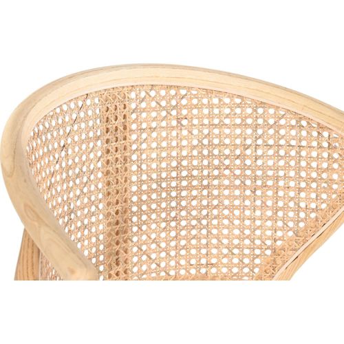 Chaise De Cuisine Élégante En Rotin Et Orme Naturel