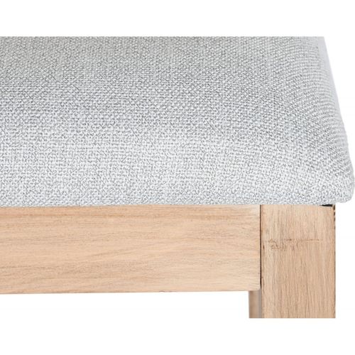 Chaise De Cuisine Élégante En Polyester Gris Et Bois