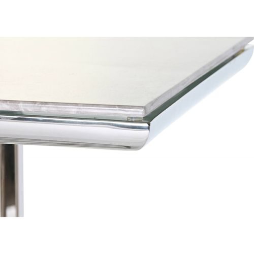 Console Design Élégant En Verre Et Métal Pour Salon Chic