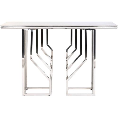 Console Design Élégant En Verre Et Métal Pour Salon Chic