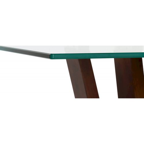 Console Élégance Verre Et Noyer Pour Salon Chic