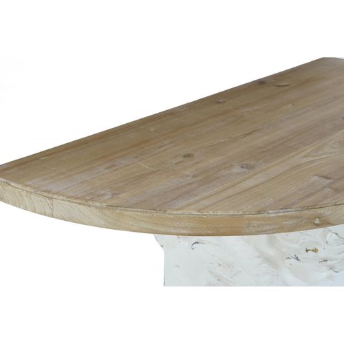 Console Élégante Angelique En Bois Naturel Et Blanc