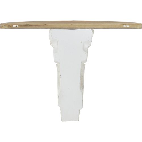 Console Élégante Angelique En Bois Naturel Et Blanc