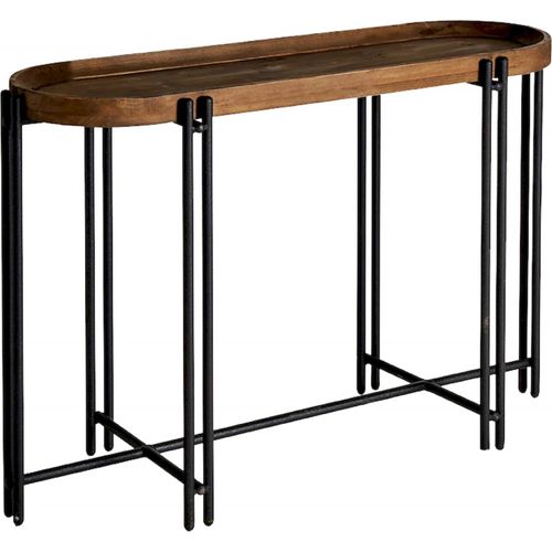 Console Chic En Bois Et Métal Pour Élégance Intérieure