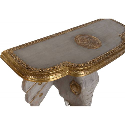 Console Éléphant Gris Or Pour Une Entrée Chic