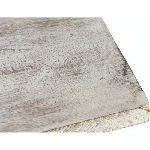 Console Élégante En Manguier Blanc Vieilli Pour Entrée