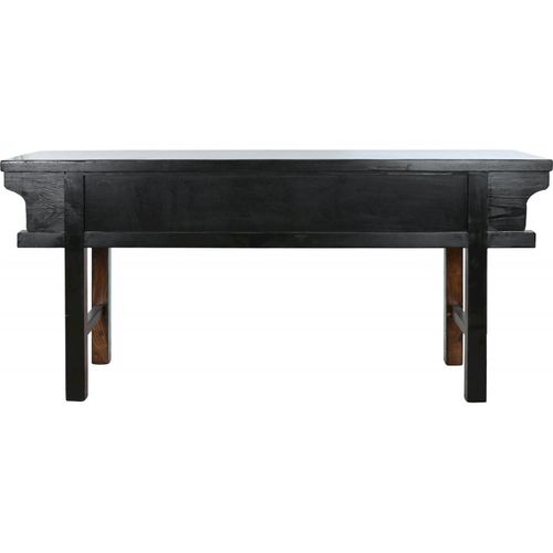 Console Élégante En Bois Turquoise Finition Vintage