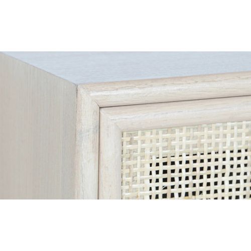 Console Paulownia Chic Avec Étagère Et Rangements