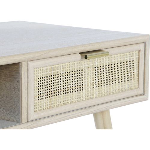 Console Paulownia Chic Avec Étagère Et Rangements
