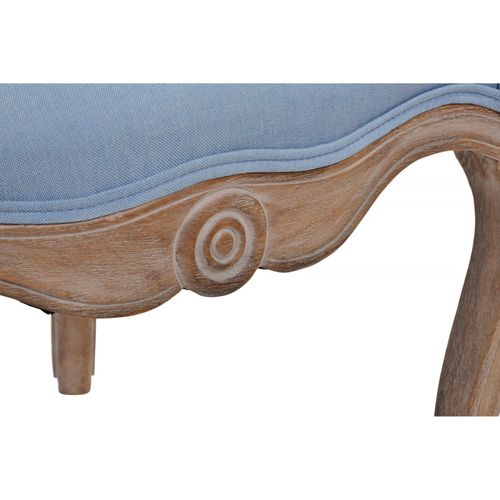 Fauteuil Chic Bleu En Bois Élégance Salon