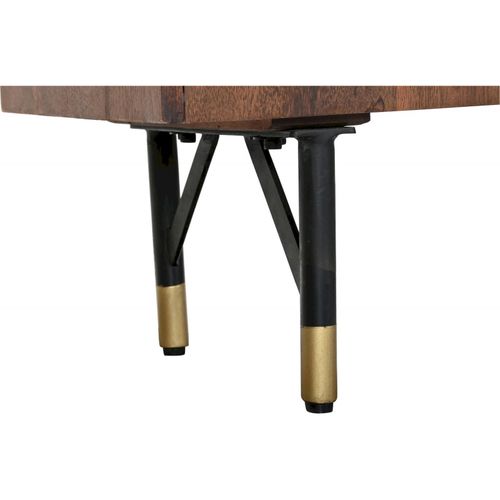 Etagère Murale Élégante Bois Sombre Et Dorure