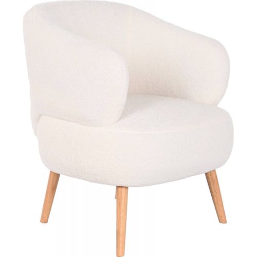 Fauteuil Borreguito Blanc Élégant Et Confort