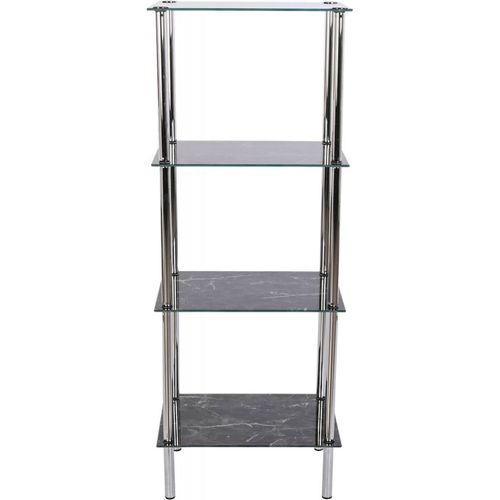 Etagère Élégance Marbre Argenté Pour Salle De Bain Chic