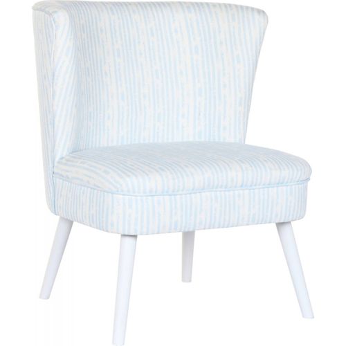 Fauteuil Élégance Rayures Bleues Confort Intérieur