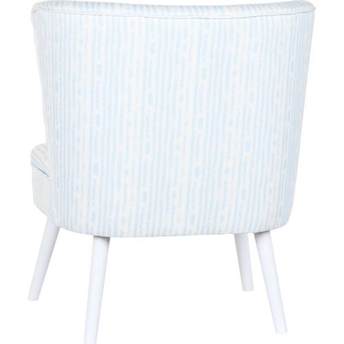 Fauteuil Élégance Rayures Bleues Confort Intérieur