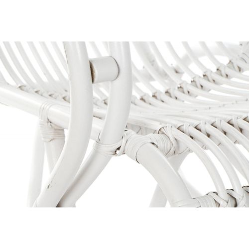 Fauteuil Élégant Blanc En Rotin Durable Et Confortable