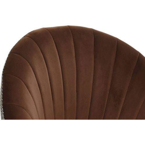 Fauteuil Élégance Polyester Marron Pour Salon Moderne